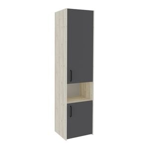 Dulap Haaus Malmo, 2 Usi, Stejar Alb/Antracit, 50 x 42 x 200 cm