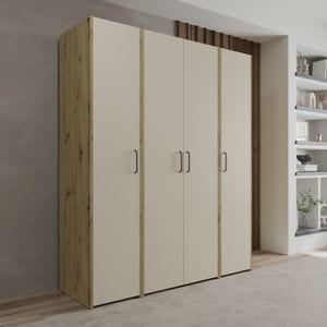 Dressing Haaus Malmo V4, Stejar Artisan/Argila, 160 x 52 x 200 cm