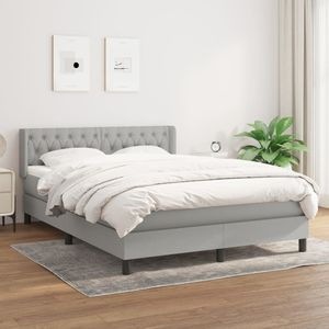 Pat continental vidaXL, 140x200 cm, material textil, gri deschis