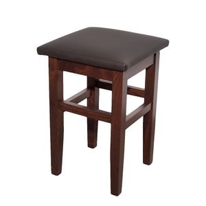 Taburet bucatarie DRIMUS, lemn masiv, tapiterie piele ecologica, wenge 
