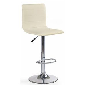 Scaun de bar DRIMUS HM H21, piele ecologica, crem