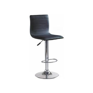 Scaun de bar, piele ecologica DRIMUS HM H21, piele ecologica, negru