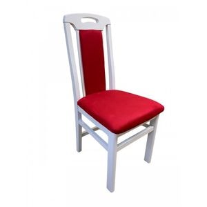 Scaun living DRIMUS SB Tim, alb-rosu, 40x43x96 cm