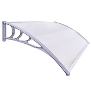 Copertina fixa PROCART, 120x80 cm, policarbonat transparent, cadru gri, accesorii montaj incluse