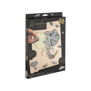 Puzzle din lemn Elefant 137 de piese 30 x 22 cm
