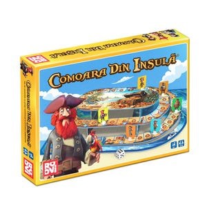 Joc de societate Roovi Comoara din Insula, cu tabla 3D, 1-6 jucatori