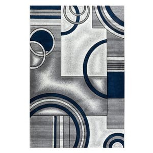 Covor POIANA 938A, Dreptunghiular, 160x230 cm, gri-navy