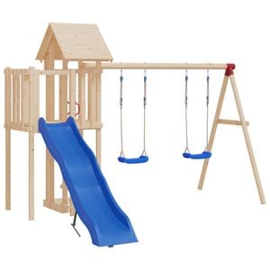 Set leagane vidaXL, reglabil, din polietilena, cu franghii, cu manere, 2 buc, 37x15x9 cm, albastru