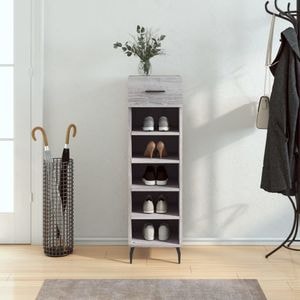 Pantofar vidaXL, 30x35x105 cm, lemn compozit, gri sonoma