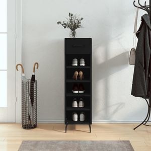 Pantofar, 30x35x105 cm, lemn compozit, negru