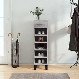 Pantofar vidaXL, 30x35x105 cm, lemn compozit, gri sonoma