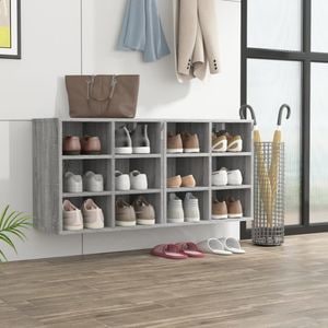 Pantofare vidaXL, 52.5x30x50 cm, 2 buc., gri sonoma