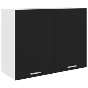 Dulap suspendat vidaXL, 80 x 31 x 60 cm, PAL, negru