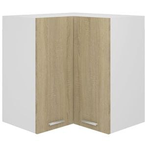 Dulap de colt suspendat vidaXL, 57x57x60cm, lemn prelucrat, stejar sonoma