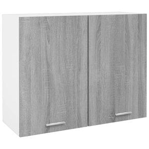 Dulap suspendat vidaXL, 80x31x60 cm, lemn prelucrat, gri sonoma