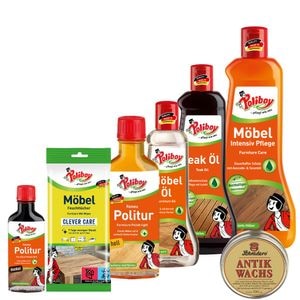 Set solutii intretinere si revigorare mobila POLIBOY, 7 buc