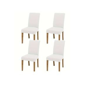 Set 4 huse pentru scaun universale eRDL, elastice, alb