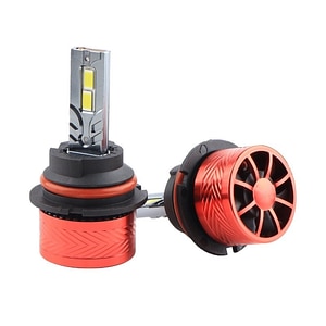 Set 2 LED-Uri Auto Techstar P14, 9007, 120W, 18000 Lumeni, 6000K, 12-24V, Unghi Fascicul 360, CSP 3570, Canbus, Radiator Aluminiu, Racire Cooling Tech, Argintiu