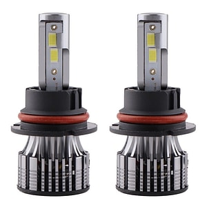 Set 2 LED-Uri Auto Techstar V8, 9007, 120W, 12-24V, 15000 Lumeni, 6000K, Unghi Fascicul 360, CSP 3570, Canbus, Radiator Aluminiu, Racire Cooling Tech, Argintiu