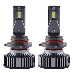 Set 2 LED-uri Auto Techstar K9, 9005, 50w, 6000 Lumeni, 6500K, AUTO, 12-24 Volti, CSP, Canbus, Miez Cupru, Radiator Aluminiu