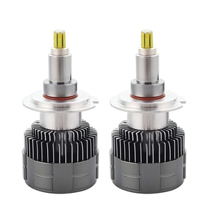Set 2 LED-uri Auto Techstar 360, H7, 45w, 6000 Lumeni, 6500K, AUTO, 12-24 Volti, CSP, Canbus, Miez Cupru, Radiator Aluminiu