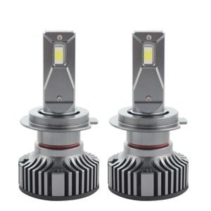 Set 2 LED-uri Auto Techstar K9, H7, 50w, 6000 Lumeni, 6500K, AUTO, 12-24 Volti, CSP, Canbus, Miez Cupru, Radiator Aluminiu