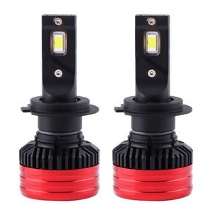 Set 2 LED-uri Auto Techstar P28, H7, 80w, 12500 Lumeni, 6500K, AUTO, 12-24 Volti, CSP, Canbus, Miez Cupru, Radiator Aluminiu
