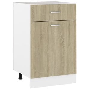 Dulap inferior cu sertar vidaXL, 50x46x81.5 cm, PAL, stejar Sonoma