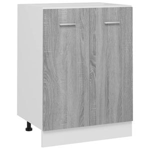 Dulap inferior vidaXL, 60x46x81.5 cm, lemn prelucrat, gri sonoma