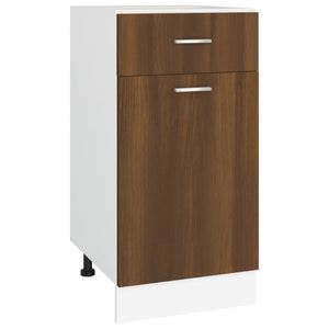 Dulap inferior cu sertar vidaXL, 40x46x81.5cm, lemn compozit, stejar maro