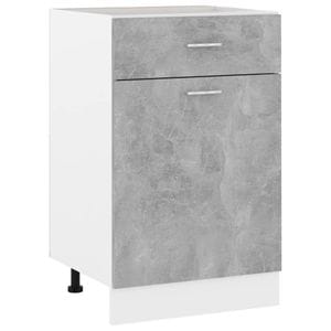 Dulap inferior cu sertar vidaXL, 50x46x81.5 cm, PAL, gri beton