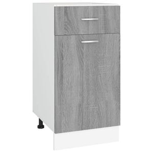 Dulap inferior cu sertar vidaXL, 40x46x81.5cm, lemn prelucrat, gri sonoma