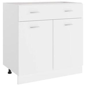 Dulap inferior cu sertar vidaXL, 80x46x81.5 cm, PAL , alb