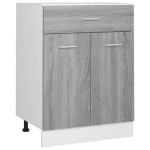 Dulap inferior cu sertar vidaXL, 60x46x81.5cm, lemn prelucrat, gri sonoma