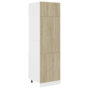 Dulap pentru frigider, PAL, 60 x 57 x 207 cm, stejar Sonoma