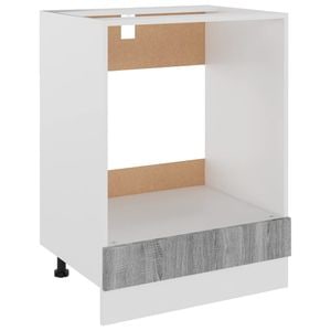 Dulap pentru cuptor, lemn compozit, 60x46x81.5 cm, gri sonoma