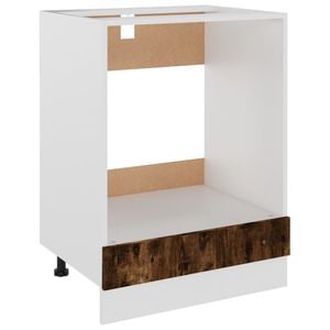 Dulap pentru cuptor, lemn compozit, 60x46x81.5 cm, stejar fumuriu