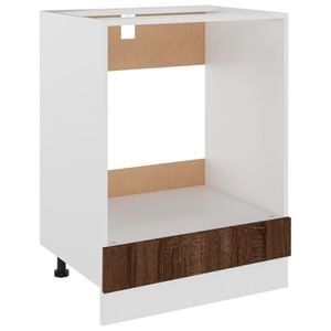 Dulap pentru cuptor, lemn compozit, 60x46x81.5 cm, stejar maro