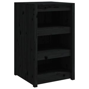 Dulap bucatarie de exterior, lemn masiv pin, 55x55x92 cm, negru