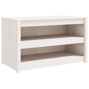 Dulap bucatarie de exterior, lemn masiv pin, 106x55x64 cm, alb