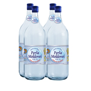 Apa natural alcalina Perla Moldovei, Sticla, pH 8.8 - 9.1, 2L, cutie 4 buc.