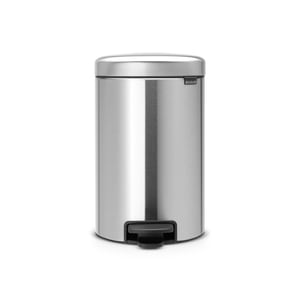 Cos de gunoi cu pedala Brabantia NewIcon, inox mat, 12 l, argintiu