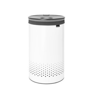 Cos rufe cu capac din plastic Brabantia, inox, 60 l, alb