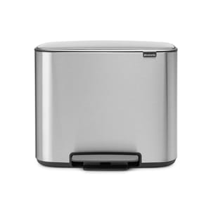Cos de gunoi cu pedala, 3 compartimente, argintiu, inox mat, 3x11 l, Brabantia - 8710755121128