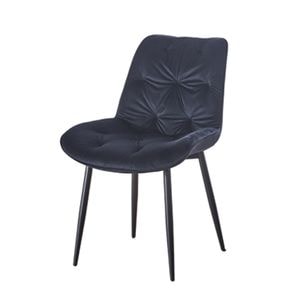 Scaun living tapitat KJ0357, 88 x 53 x 43 cm, negru