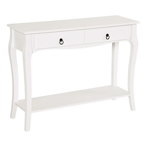 Consola pentru hol HomCom, 100 x 33 x 76cm, MDF/Lemn de pin, Alb