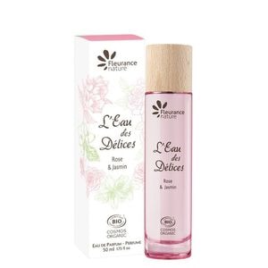Apa de parfum bio L'Eau des Delices, trandafir si iasomie, 50ml