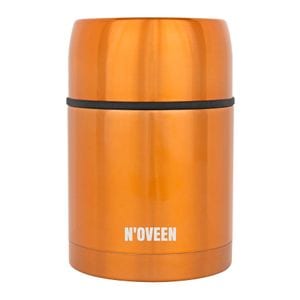 Termos pentru supa/mancare NOVEEN TB943, Perete dublu, Inox, Husa transport, 600ml, maro deschis