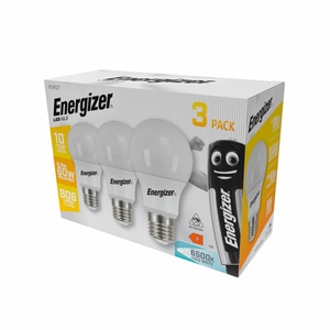 Set 3 Becuri LED Energizer, 8.8W, E27, 806 lm, 6500K, lumina rece