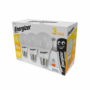 Set 3 Becuri LED Energizer, 8.8W, E27, 806 lumeni, 4000K, lumina neutra